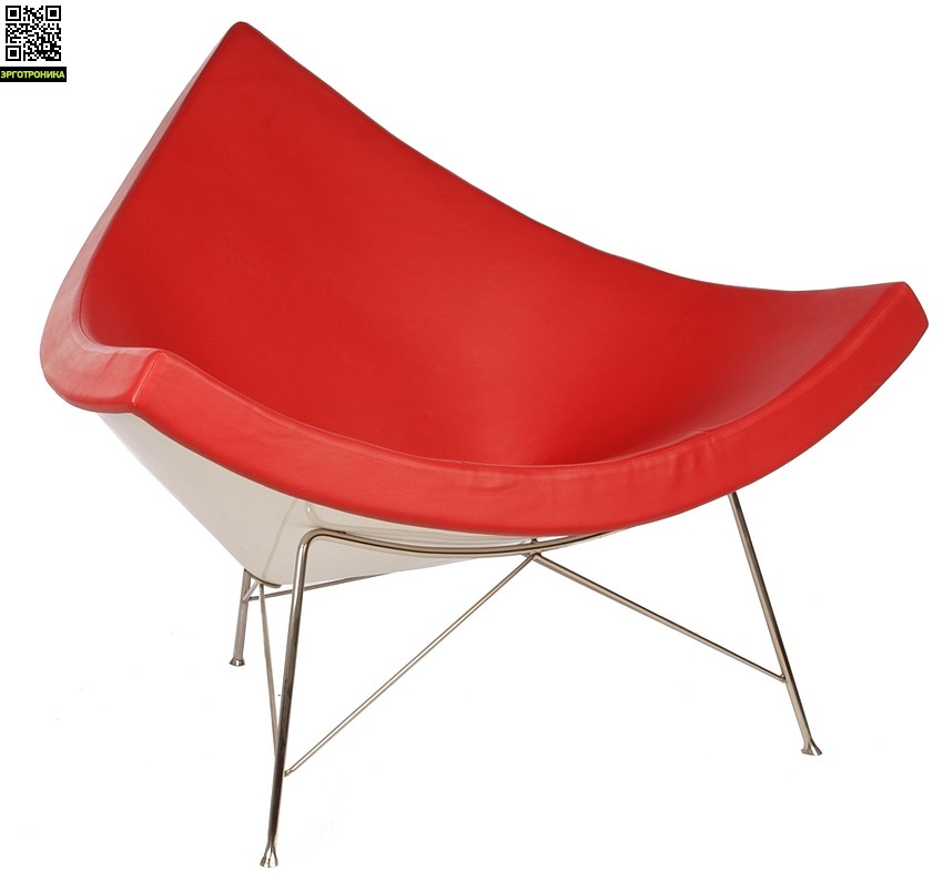 Кресло George Nelson Style Coconut Chair Кресло George Nelson Style Coconut ChairДля дома<br>Натуральная кожа<br>Оригинальная форма<br>Футуристический дизайн<br>