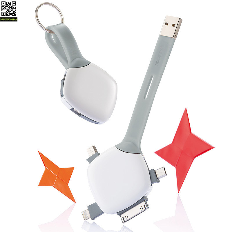 Кабель-переходник Quatro Кабель-переходник QuatroДля дачи<br>USB-кабель с 4 переходниками<br>