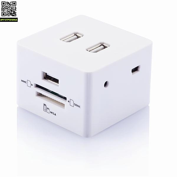 Переходник USB + картридер Переходник USB + картридерДля дачи<br>Поможет сделать 3 вещи одновременно<br>