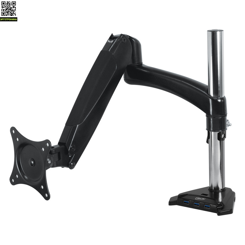 Кронштейн для монитора Arctic Z1-3D Кронштейн для монитора Arctic Z1-3DНастольное крепление<br>Крепление для 13-32 дюймовый мониторов, для столов не толще 65 мм.<br>Вращается на 360 градусов<br>Наклоняется на 45 градусов<br>Поворачивается на 180 нрадусов<br>Крепления для организации проводов<br>USB 3.0-концентратор<br>