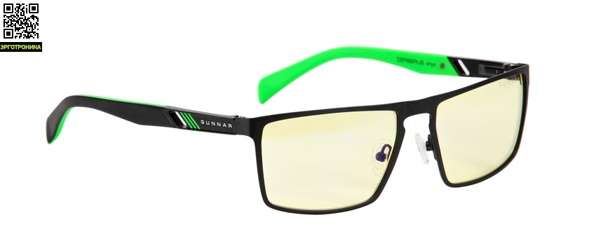 Очки для геймеров GUNNAR Cerberus Designed by RAZER Очки для геймеров GUNNAR Cerberus Designed by RAZERОчки для работы за комьютером<br>Очки CERBERUS созданы из лучших материалов, которые существуют.<br>Уникальная технология линз I-AMP<br>Надежная оправа<br>Плавные линии оправы у носа<br>