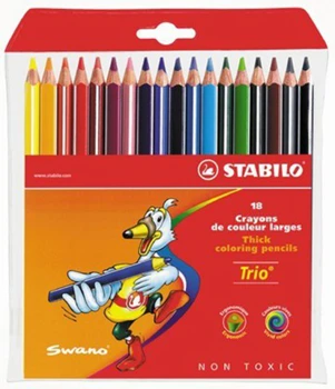  Набор утолщенных карандашей 18 цветов Swano Trio 