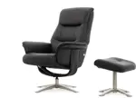Кресло-реклайнер для кабинета с пуфом для ног Relax Boss