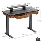 Стол для компьютера EUREKA ERK-ED-I47 c электрической регулировкой по высоте