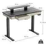 Стол для компьютера EUREKA ERK-ED-I47 c электрической регулировкой по высоте