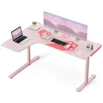 Компьютерный стол угловой EUREKA ERK-L60 розовый