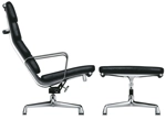 Кресло Eames Style Soft Pad Lounge Chair & Ottoman EA222/EA223