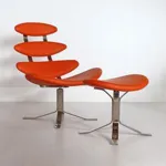 Кресло Poul Volther Style Corona Chair & Ottoman