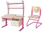 Парта Твин + Тумба на 2 ящика + Стул SK-2 + Надстройка
