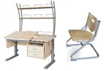 Парта Твин + Тумба на 2 ящика + Стул SK-2 + Надстройка