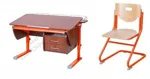 Парта Моно + Тумба 2 ящика + Стул SK-2 + Фронтальная полка