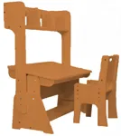 Парта-растишка Школярик C-470, 70 см. с пеналом, со стульчиком и надстройкой