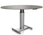 Регулируемый стол Ergostol Uno H Титан. Круглый.