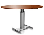 Регулируемый стол Ergostol Uno H Вишня. Круглый.