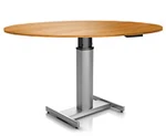 Регулируемый стол Ergostol Uno H Орех. Круглый.