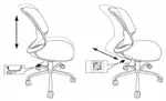 Детское кресло Buro KD-7 Регулировка наклона спинки