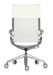 Кресло Mercury HB белая сетка, кожа