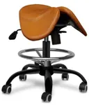 Кожаный Стул-седло Gravitonus EZDuo HardLeather