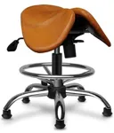 Кожаный Стул-седло Gravitonus EZDuo HardLeather