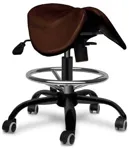 Кожаный Стул-седло Gravitonus EZDuo HardLeather