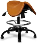 Кожаный Стул-седло Gravitonus EZDuo HardLeather