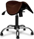 Кожаный Стул-седло Gravitonus EZDuo HardLeather