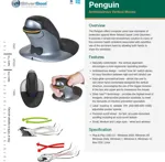 Вертикальная симметричная беспроводная компьютерная мышь Penguin®